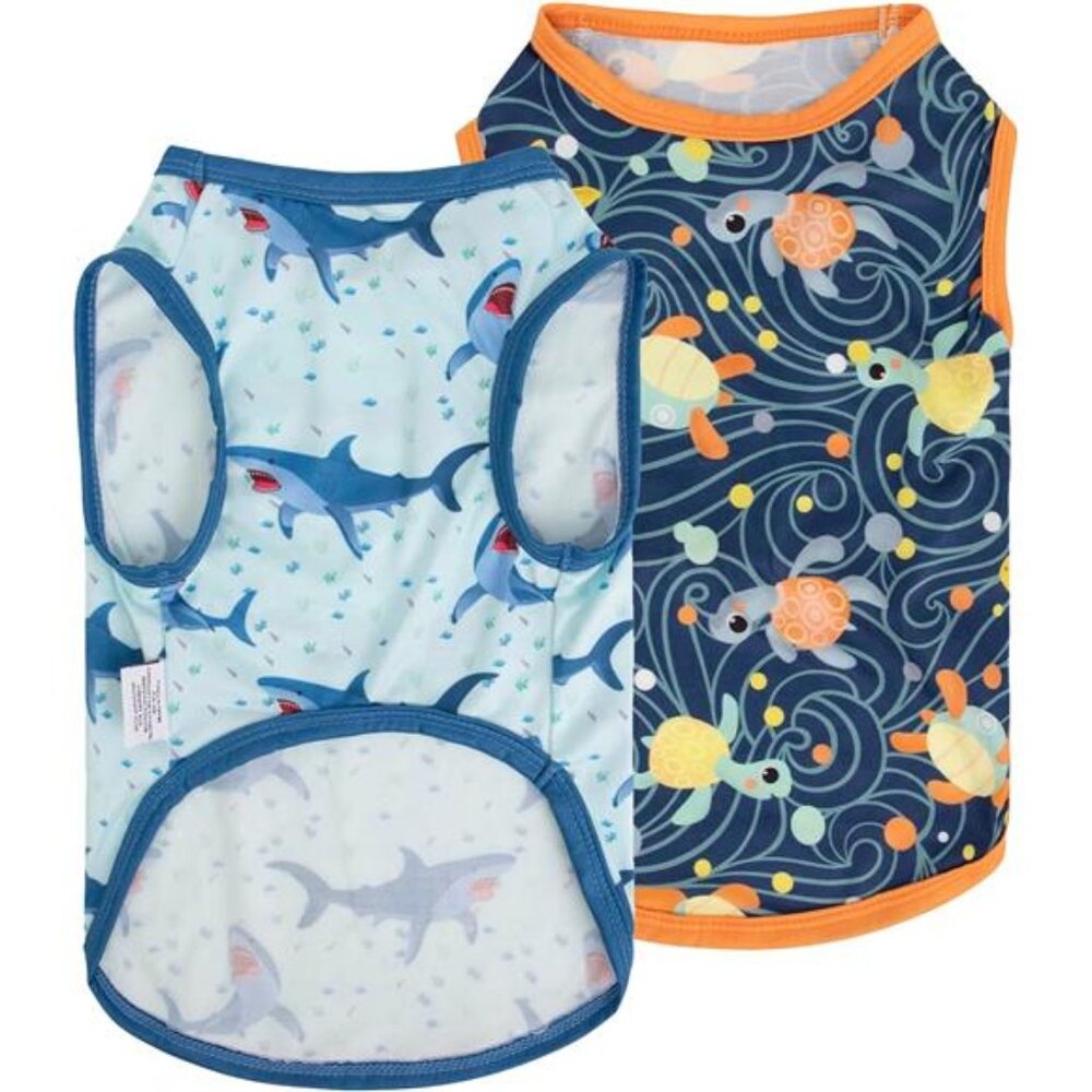 Dog Shirts 2-Pack Soft Pet Clothes Breathable Summer Vest for Small Puppy